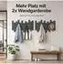 DanDiBo Wandgarderobe mit Haken, schwarz, Metall (96713)