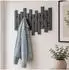 DanDiBo Wandgarderobe mit Haken, schwarz, Metall (96713)