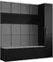 Masseno MODULO Garderobenschrank schwarz, 7 Fächer, 201,2x204x40cm (800001380488)