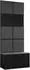 Masseno MODULO Garderobenschrank schwarz, 7 Fächer, 201,2x204x40cm (800001380488)