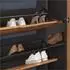 VICCO Schuhkipper Luca Anthrazit/Goldkraft Eiche, 5 Kippfächer & Spiegel, 90x180,5cm