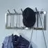 Finebuy Wandgarderobe Metall silber 65x30x10cm (FB76004)