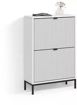 Livinity Aterno Schuhkipper wei&szlig;, 2 Klappschubladen, 60x92x24cm (800001619951)
