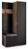 Masseno LORI Garderobenschrank 95x181x51cm, Eiche Lefkas, 3 Fächer (800001380147)