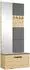 Masseno MODULO Garderobe-Set mit Spiegel, Eiche Artisan, 80,6x204x40cm (800001380450)