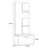 Masseno MODULO Garderobe-Set mit Spiegel, Eiche Artisan, 80,6x204x40cm (800001380450)