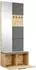 Masseno MODULO Garderobe-Set mit Spiegel, Eiche Artisan, 80,6x204x40cm (800001380450)