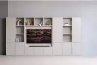 WOOOD Mehrzweckschrank "Meggy Kiefernholz Druckmechanismus, sichtbare Maserung