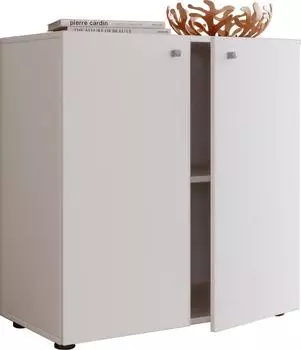 VCM Vandol 1 Kommode mit Dreht&uuml;ren, wei&szlig; (70x75x36cm)