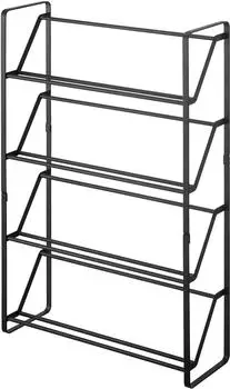 YAMAZAKI Frame Schuhregal, 4 Ebenen, Metall, schwarz (02392)