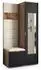 Masseno Vira Garderobenschrank mit Spiegel, Eichefarben, 95x181x51cm (800001380127)