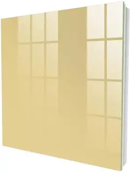 Tulup Schlüsselkasten mit Glasfront, Metall, 30x30cm, weiß/beige-gelb