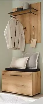 Furn.Design Evoke Design-D Garderoben-Set 3-teilig, Eiche, 80cm (GE62116-08)