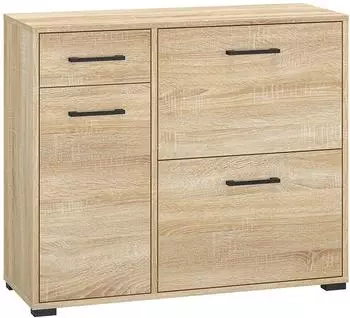 Feldmann-Wohnen Caro Schuhschrank 90x34x76cm, sonoma Eiche hell
