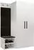 Mirjan24 Garderoben-Set Medi IV weiß/braun, 80x191x50cm (800001207566)