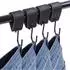 LuxusKollektion Kleiderhaken ohne Bohren, Leder & Metall, S-Haken, 6 Stück, weiß & schwarz