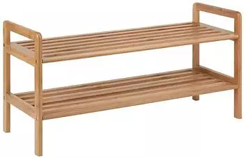 Begryf Schuhregal aus Bambus, 2 Ebenen, 70x26x40cm (SRB24)