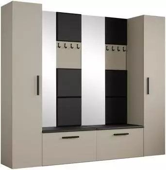 Masseno Modulo Garderobenschrank 10 F&auml;cher, kaschmir, 241,2x204x40cm (800001380502)