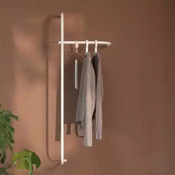 Metallbude Tamina Wandgarderobe aus Metall, wei&szlig;, vertikal/horizontal (1001231)