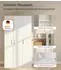 mokebo Trio Mehrzweckschrank 3-türig, weiß, 89x180x34,5cm (800002040074)