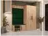 Mirjan24 Medi I Garderoben-Set mit Drehtürenschrank, Artisan Eiche/grün (800001207608)