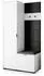 Masseno Lori Garderobenschrank 3 Fächer, weiß/schwarz, 95x181x51cm (800001380308)