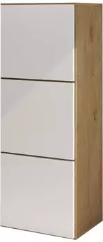 Mai & Mai Schuhschrank02 3-türig, Holz, Kerneiche + weiß matt, 45x36x120cm (Schuhschrank02)