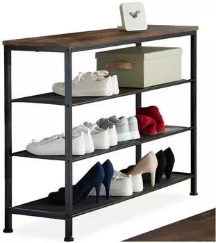 TecTake Schuhregal Portsmouth Metall, 100x30,5x72,5cm