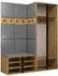 Mirjan24 Garderoben-Set mit Kleiderschrank, Sitzbank und Wandpaneelen 42x42 (800001367586)