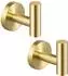 LuxusKollektion Wandhaken Edelstahl SUS304 gebürstetes Gold, 2er-Set
