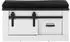 IMV Sherwood 79 Garderobenbank mit Sitzkissen, weiß/anthrazit, 93cm (Sherwood 79)