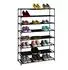 Relaxdays Baylee Schuhschrank 8 Ebenen, Metall/Stoff, schwarz (10049622)