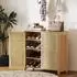 HomCom Schuhschrank mit Lamellentüren, Bambus, 14 Paar, 80x35x80cm