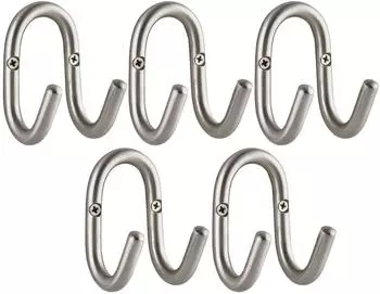 Sotech FARA Garderobenhaken, Edelstahl geb&uuml;rstet, 88x51mm, 5 St&uuml;ck (SO45643)