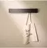 Designfabrik Hamburg Wandgarderobe mit verdeckten Haken, Metall, schwarz, 57cm
