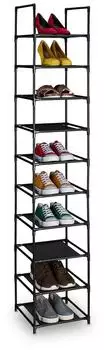 Relaxdays Baylee Schuhschrank Metall/Stoff, 33x33x175cm
