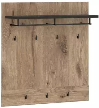 Meble W&oacute;jcik GRANO Garderobenpaneel 93x101cm, grau / Viking Eiche, 7 Haken