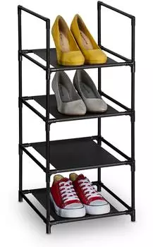 Relaxdays Baylee Schuhschrank Metall/Stoff (33x33x72cm)