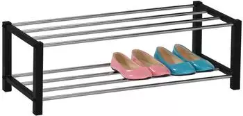 Idimex Schuhregal Dublin 2 Ablagen, Metall, schwarz (800000463514)