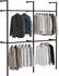 CLP Wandgarderobe Arundel Industrial-Design, schwarz, bis 400kg (CLP 327782)