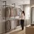 CLP Wandgarderobe Arundel Industrial-Design, schwarz, bis 400kg (CLP 327782)