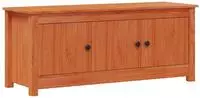 vidaXL Schuhschrank Wachsbraun 110 x 38 x 45,5 cm Massives Kiefernholz