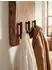 KADIMA DESIGN Wandgarderobe Akazie Massivholz/Metall, 2-reihige Hakenleiste, 35,5x100x11cm