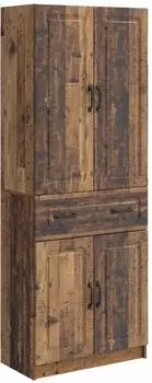 vidaXL Schranksatz 2-tlg., Holzwerkstoff, Altholz-Optik