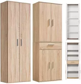 mokebo &bdquo;Die Allzweckwaffe" Mehrzweckschrank 2er-Set Sonoma Eiche 60x180x34cm