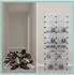 Relaxdays Schuhregal 10 Ebenen, transparent, Kunststoff/Metall, 49x176x37cm