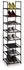 Relaxdays Baylee Schuhschrank Metall/Stoff, 33x33x140cm