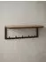KADIMA DESIGN Wandgarderobe Akazienholz & Metall mit Ablage, 70x27x30cm