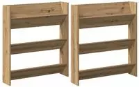 vidaXL Schuhschrank 2 stk. 85 x 18 x 90 cm Holzwerkstoff Artisan-Eiche