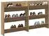 vidaXL Schuhschrank 2er-Set Holzwerkstoff Artisan-Eiche 85x18x90cm